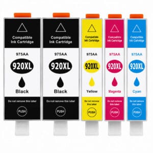 hp 920xl multipack 5 pack – 2 μαύρα και 3 έγχρωμα xl μελάνια για hp officejet