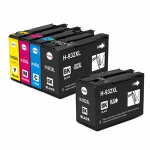hp 932xl / 933xl multipack 5τμχ – Συμβατά μελάνια 2x Black + CMY για HP OfficeJet