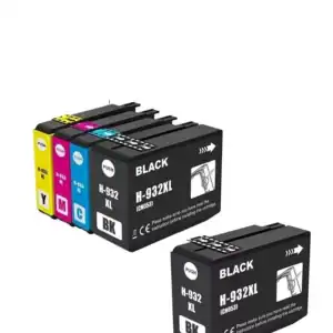 hp 932xl / 933xl multipack 5τμχ – Συμβατά μελάνια 2x Black + CMY για HP OfficeJet