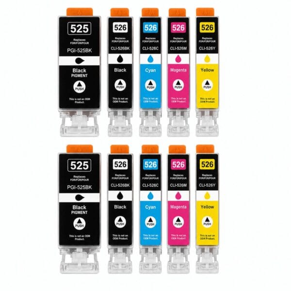 CANON PGI-525 / CLI-526 multipack 10 συμβατών μελανιών για Canon Pixma