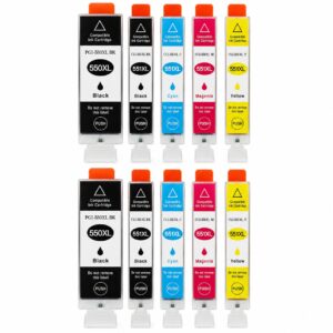 Canon PGI-550XL / CLI-551XL multipack 10 συμβατών μελανιών για Canon Pixma