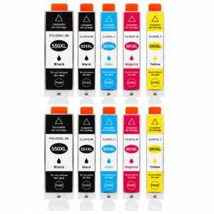 Canon PGI-550XL / CLI-551XL multipack 10 συμβατών μελανιών για Canon Pixma