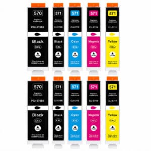 CANON PGI-570XL / CLI-571XL multipack 10 τεμαχίων με 4 μαύρα συμβατά μελάνια για Canon PIXMA