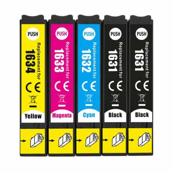 EPSON 16XL – Multipack 5 Συμβατών Μελανιών για Εκτυπωτές Epson WF Epson 16XL multipack 5 τεμαχίων 2x Black συμβατών μελανιών για Epson WorkForce WF