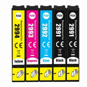 epson 29xl – πακέτο 5 μελανιών (2 μαύρα) για expression xp‑235 έως xp‑455