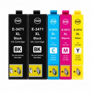 Epson 34XL multipack 5 συμβατών μελανιών 2×Black