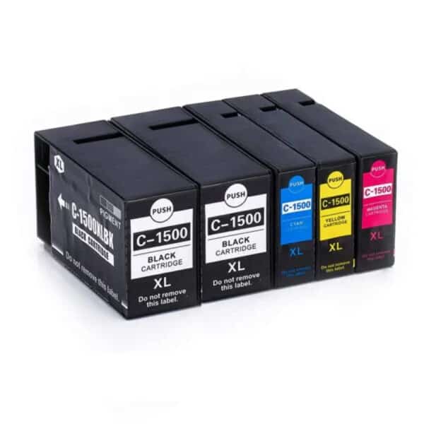 Canon PGI-1500XL multipack 5 τεμαχίων (2x black) συμβατά μελάνια για Canon MAXIFY