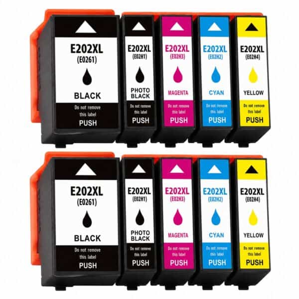 Epson 202XL multipack 10 τεμαχίων (2 σετ) συμβατών μελανιών για Expression Premium XP