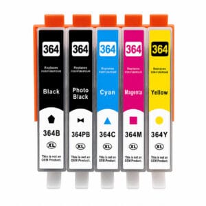 HP 364XL multipack 5 τεμαχίων +PHOTO BLACK συμβατών μελανιών για HP Photosmart & DeskJet