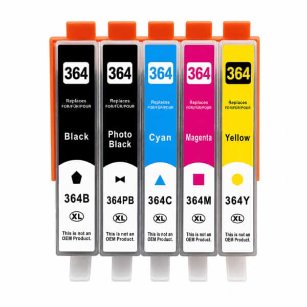 HP 364XL – Multipack 5 Τεμαχίων Συμβατών Μελανιών +photo black HP 364XL multipack 5 τεμαχίων +PHOTO BLACK συμβατών μελανιών για HP Photosmart & DeskJet