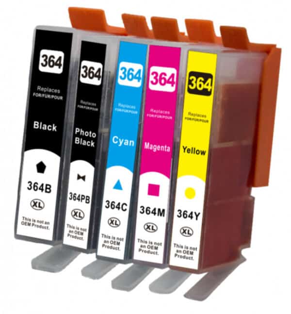 Αγοράστε HP 364XL multipack 5 τεμαχίων (1 σετ + photo black) συμβατά μελάνια για εκτυπωτές HP Photosmart. XL χωρητικότητα, ζωντανά χρώματα και αξιόπιστη εκτύπωση σε κάθε σελίδα.