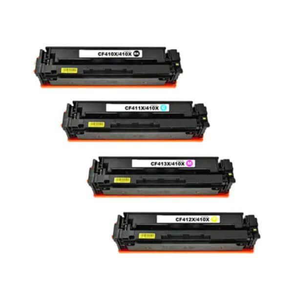 HP 410X multipack 4 συμβατών τόνερ (CF410X–CF413X) για HP Color LaserJet Pro