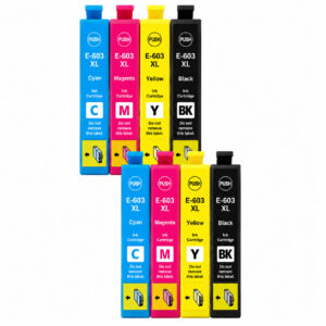Epson 603XL multipack 8 τεμαχίων (2 σετ) συμβατά μελάνια για Expression Home & WorkForce. XL χωρητικότητα.