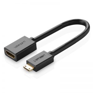 Ugreen Καλώδιο προσαρμογέα ugreen HDMI (θηλυκό) - mini HDMI (αρσενικό) 4K 60 Hz Ethernet HEC ARC Ήχος 32 καναλιών 22 cm μαύρο (20137) - Image 3