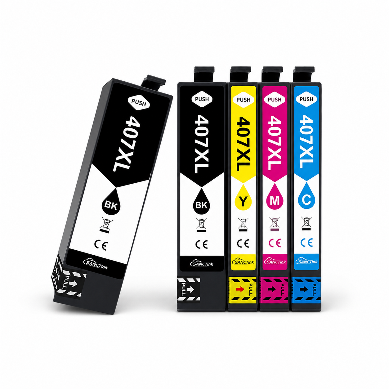 epson 407xl – πακέτο 5 μελανιών XL με 2x black για Epson WorkForce