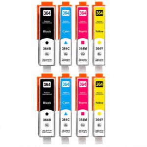 HP 364XL multipack 8 τεμαχίων (2 σετ) συμβατών μελανιών για HP Photosmart & DeskJet
