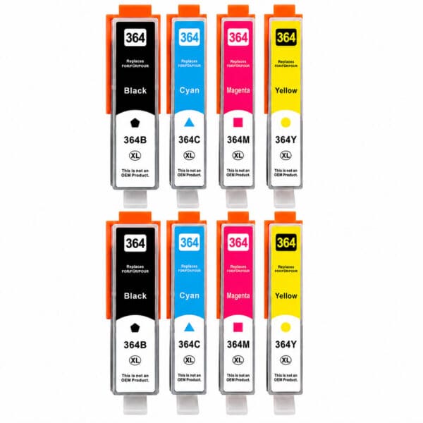 HP 364XL – Multipack 8 Τεμαχίων Συμβατών Μελανιών HP 364XL multipack 8 τεμαχίων (2 σετ) συμβατών μελανιών για HP Photosmart & DeskJet