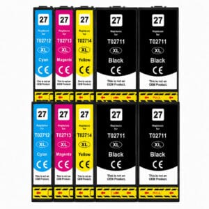 epson 27xl – multipack 10 μελανιών με 4x black για Epson WorkForce