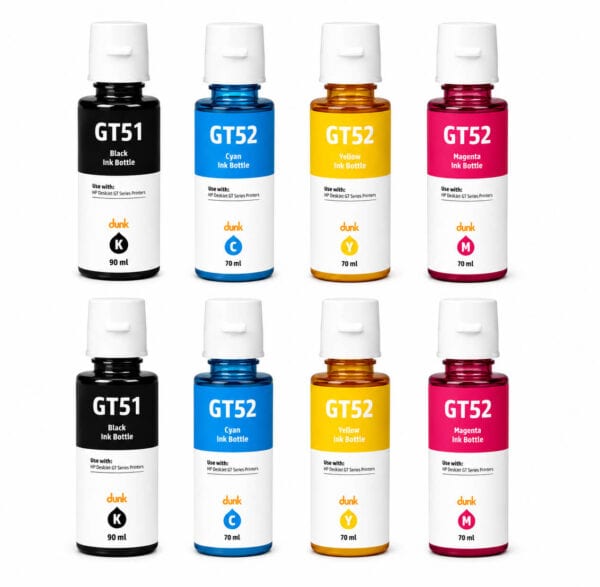 HP GT51 / GT52 – πακέτο 8 μελανιών xl (2 πλήρη σετ) για hp smart tank