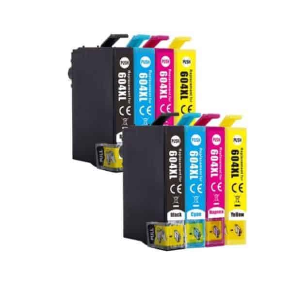 Epson 604XL multipack 8 τεμαχίων (2 σετ) συμβατών μελανιών για XP και WF