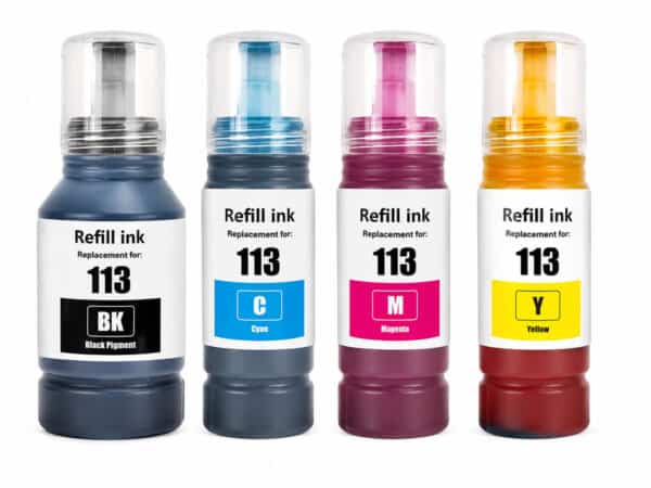 EPSON ECOTANK 112 113 - Multipack 4 Τεμαχίων Συμβατών Μελανιών Epson EcoTank 112 / 113 Multipack Συμβατά Μελάνια