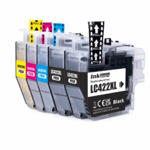 BROTHER LC422XL multipack 5 τεμαχίων με 2 μαύρα συμβατών μελανιών