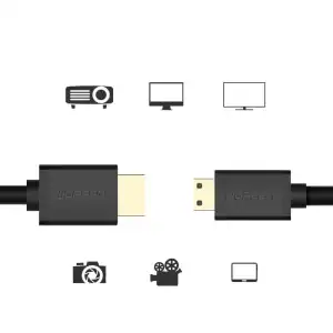 Καλώδιο Ugreen HDMI - καλώδιο mini HDMI 19 pin 2.0v 4K 60Hz 30AWG 1.5m μαύρο (11167) - Image 5