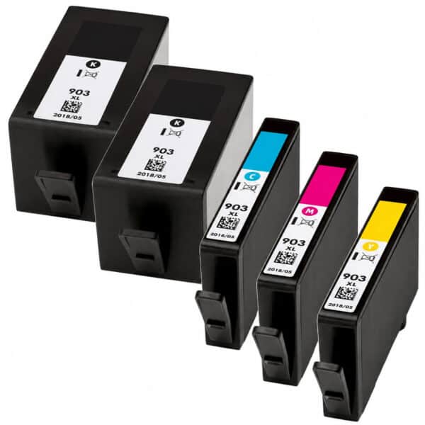 HP 903XL - Multipack 5 Τεμαχιών Συμβατών Μελανιών για Εκτυπωτές HP OfficeJet HP 903XL multipack 2x μαύρα συμβατά μελάνια για HP OfficeJet