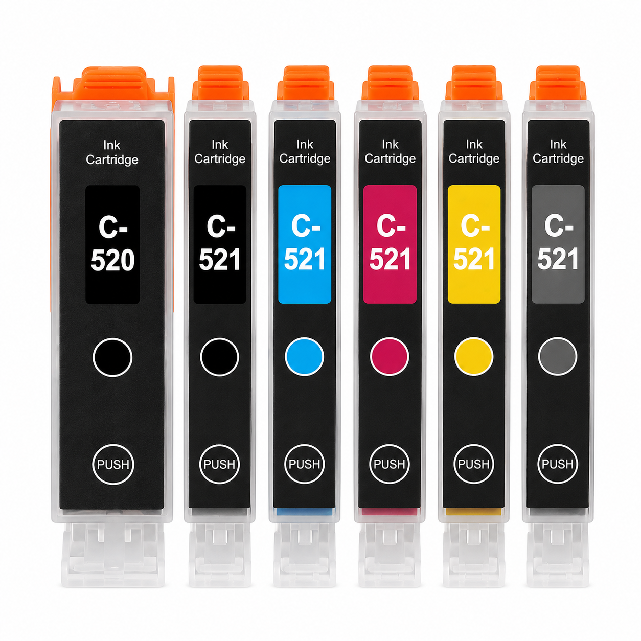 Canon PGI-520 / CLI-521 multipack 6 συμβατών μελανιών με Grey για Canon Pixma