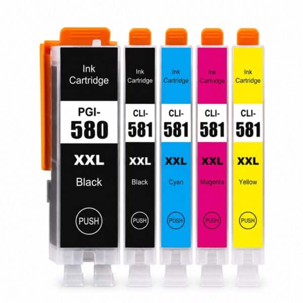 Canon PGI-580XXL / CLI-581XXL Multipack 5 Συμβατών Μελανιών Canon PGI-580XXL / CLI-581XXL multipack 5 συμβατών μελανιών για Canon Pixma