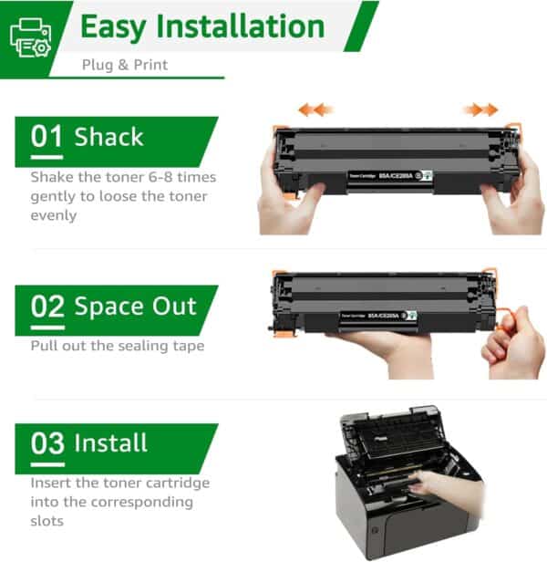 HP CE285A CE278A CB435A CB436A & Canon 712–728 – Συμβατό Universal Τόνερ Μαύρο για HP LaserJet & Canon LBP