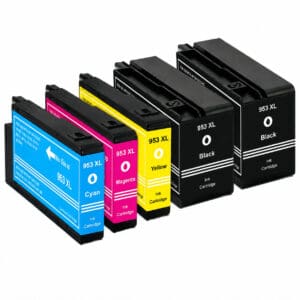 HP 953XL multipack 5 τεμαχίων (2x μαύρα) συμβατών μελανιών για HP OfficeJet