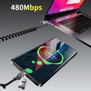 Dudao L20 Cable Pro 4-in-1 USB-A USB-C σε Lightning και USB-C Μαύρο