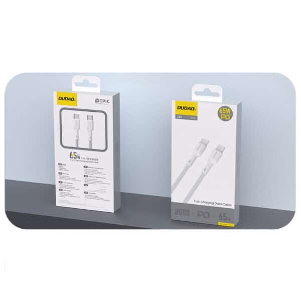 Dudao L9C 65W USB-C - USB-C 2m Cable - white-