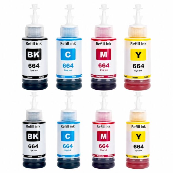 Epson 664 – Multipack 8 Τεμάχιών Συμβατών Μελανιών για Εκτυπωτές Epson EcoTank EPSON 664 multipack 8 τεμαχίων συμβατών μελανιών για Epson EcoTank