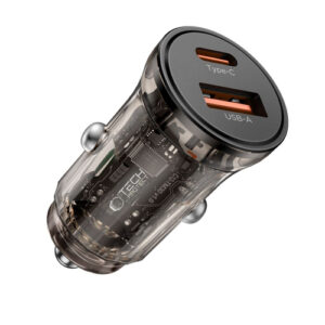 Tech-Protect CC01Car Charger 45W 2-Port USB-A / USB-C - Black