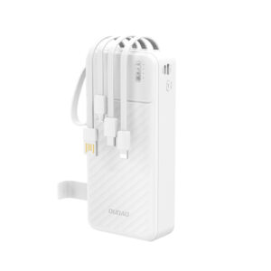 Dudao K11 Pro Powerbank 20000mAh with Built-in Cables - White