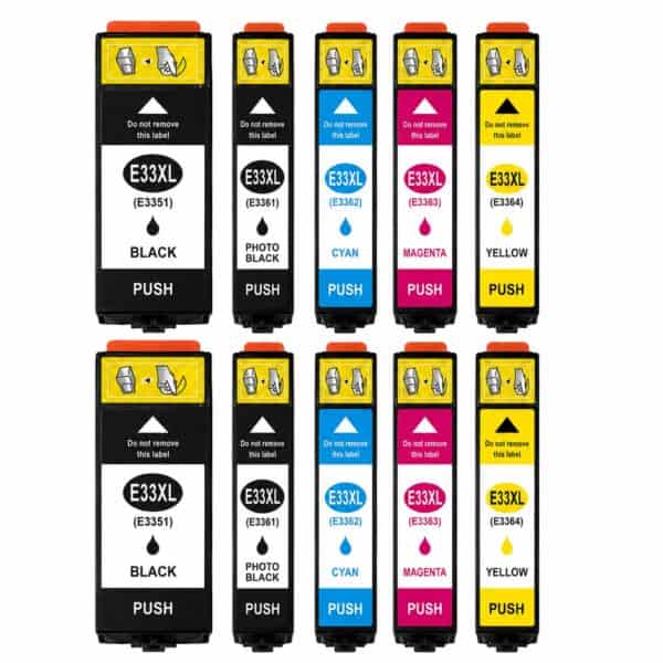 EPSON 33XL – Multipack 10 Συμβατών Μελανιών για Εκτυπωτές Epson XP Epson 33XL multipack 10 συμβατών μελανιών 2×Set