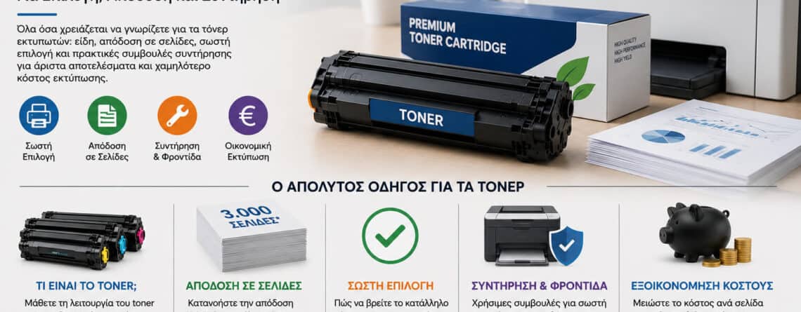 Τόνερ εκτυπωτών – οδηγός επιλογής και απόδοσης
