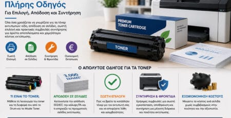 Τόνερ εκτυπωτών – οδηγός επιλογής και απόδοσης