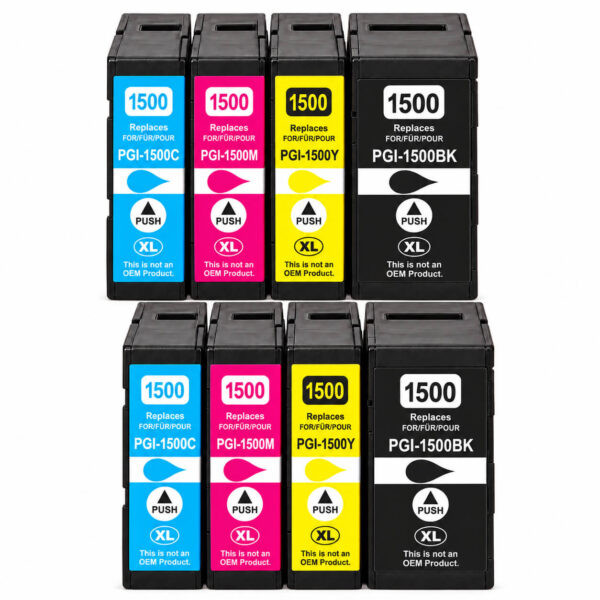 CANON PGI-1500XL – Multipack 8 Συμβατών Μελανιών για maxify Canon PGI-1500XL Multipack 8 Συμβατά Μελάνια 2 Σετ