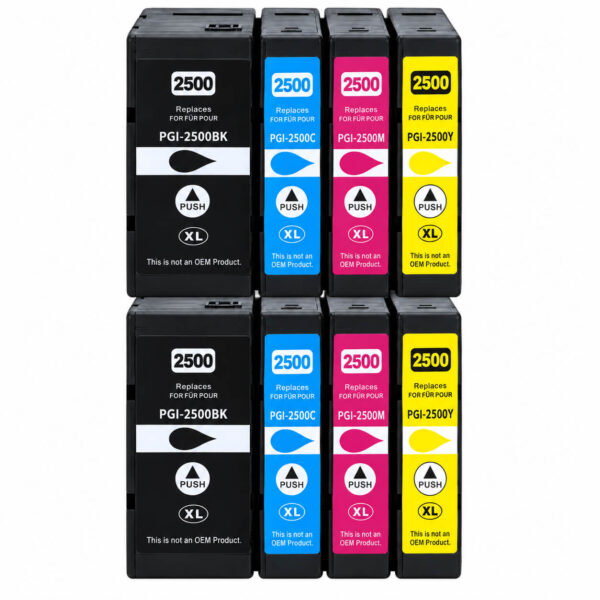 CANON PGI-2500XL – Multipack 8 Συμβατών Μελανιών για Canon Maxify Canon PGI-2500XL Multipack 8 Συμβατά Μελάνια 2 Σετ